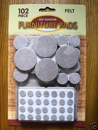 NEW 102 PIECE CHAIR FURNITURE FELT PADS FLOOR PROTECTOR  