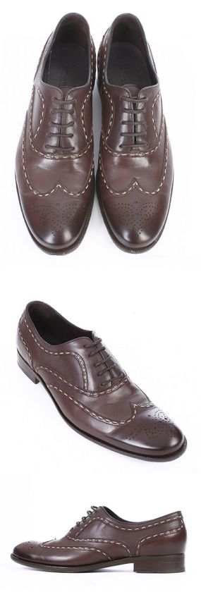 11435 auth BOTTEGA VENETA brown leather Shoes 37  