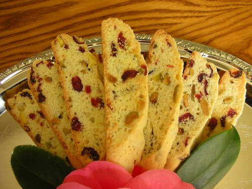 DOZEN LARGE CRANBERRY PISTACHIO BISCOTTI COOKIES  