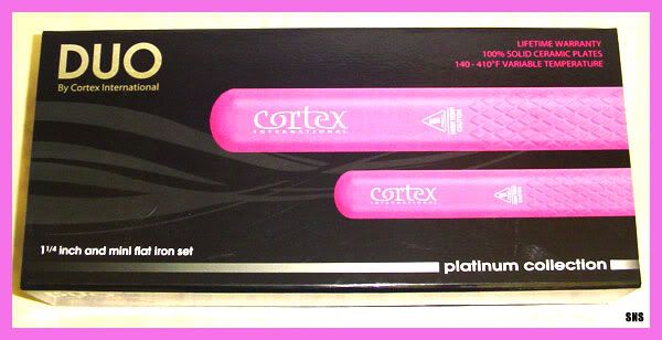 CORTEX DUO HAIR STRAIGHTENERS,FLAT IRONS,SET of 2 ,PInk  