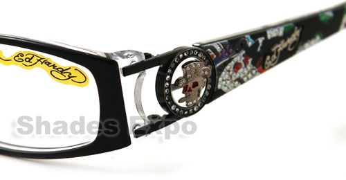 NEW ED HARDY EYEGLASSES EHO718 EHO 718 BLACK OPTICAL RX  