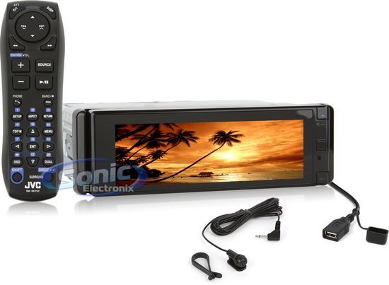 JVC KD AVX77 In Dash Single DIN DVD, CD, , WMA, Bluetooth Receiver 