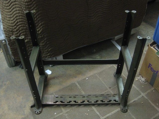 Antique Machine Age Industrial Table, Legs, Steel  