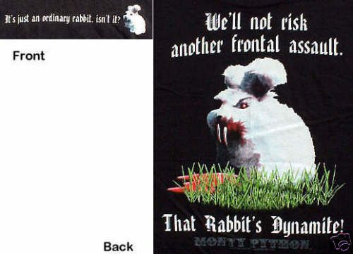 Monty Python Dynamite Killer Rabbit T Shirt    Size XXL  