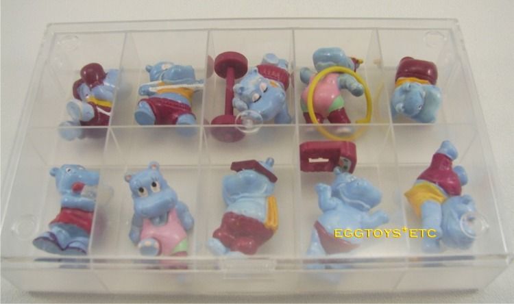  FITNESS GYM EXCERCISING HIPPOS GERMAN Kinder Surprise 1990 Set/10 