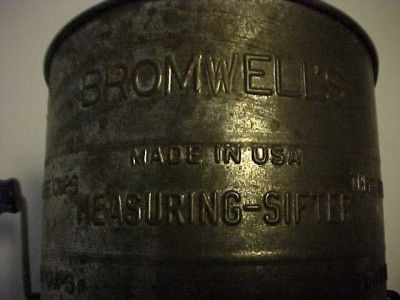 Vintage Bromwells 3 cup Flour Sifter  