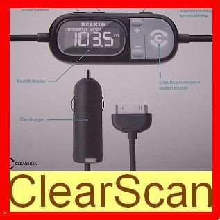 BELKIN FM Transmitter ClearScan for iPhone iPod F8Z343  