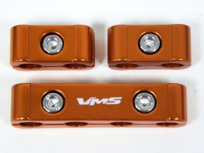 6PC SPARK PLUG WIRE BILLET SEPARATORS FORD SBF ORANGE  