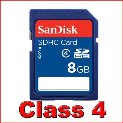 8GB San Disk Class 4 SD HC Secure Digital SDHC Memory Card 8 GB  