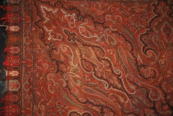 1850s FRENCH THICK PAISLEY SHAWL 69 SQUARE  