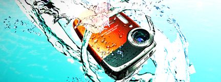 Fuji Finepix XP20 14MP 5 meter Waterproof HD Digital Camera Orange 