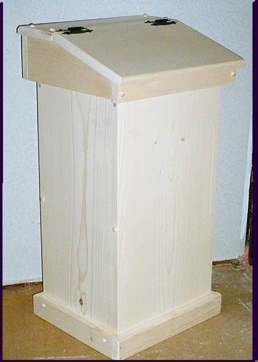 Kitchen Custom made unfinished trash can wastebasket bin garbage solid 