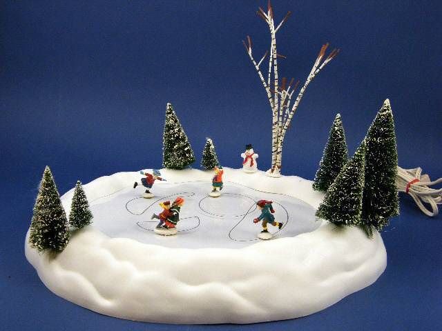 Dept 56 Snow Village Animated Skating Pond 52299  