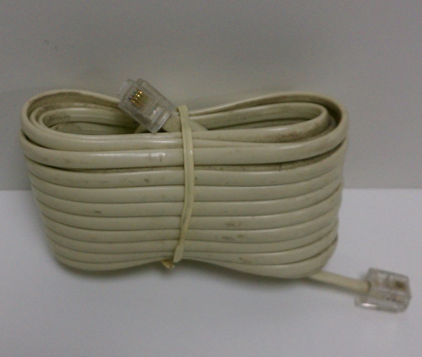 50 FT PHONE TELEPHONE EXTENSION CORD CABLE IVORY  
