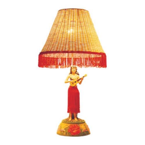 Hawaiian Hawaii Motion Vintage Hula Lamp ~ Hula Girl w/ Ukulele 26 