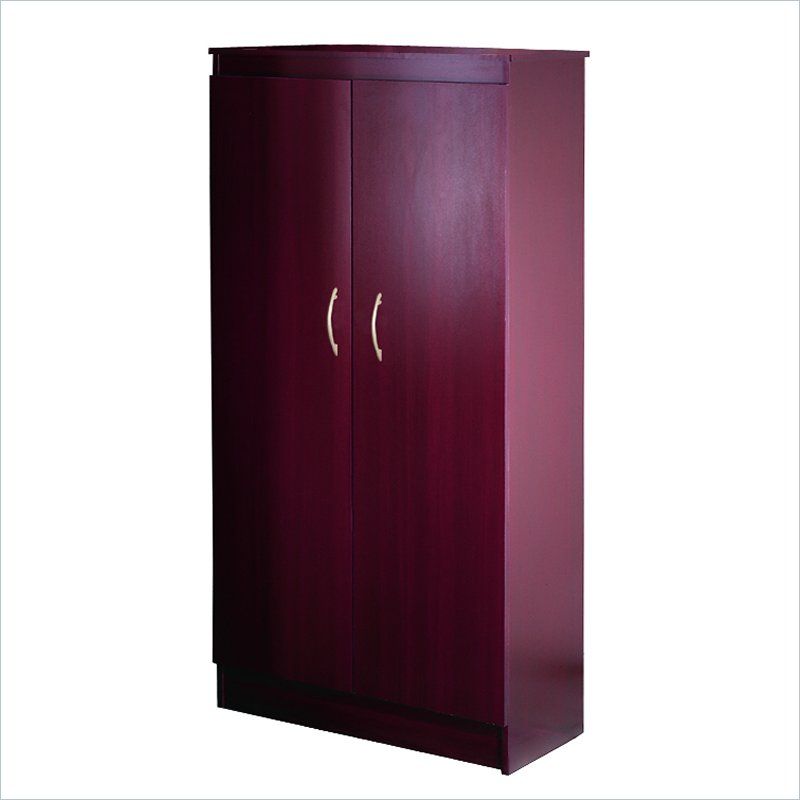   Wall Street 5 Shelf Mahogany Storage Cabinet 687174002636  