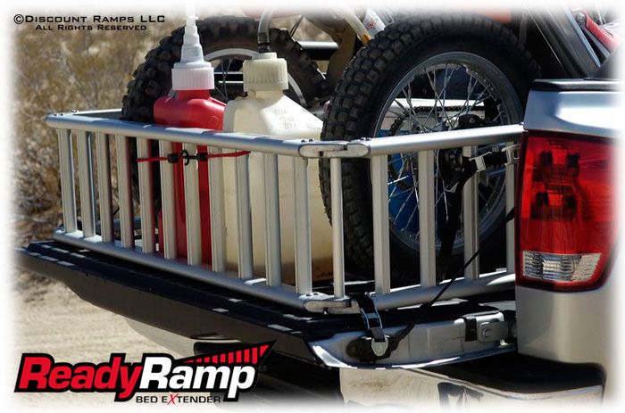 COMPACT MOTORCYCLE READY RAMP TRUCK BED EXTENDER RAMPS  