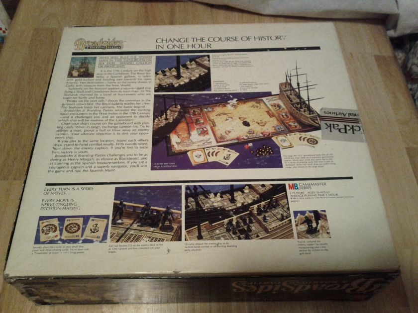 Broadsides and Boarding Parties Milton Bradley Rare Pirate RPG Game L 