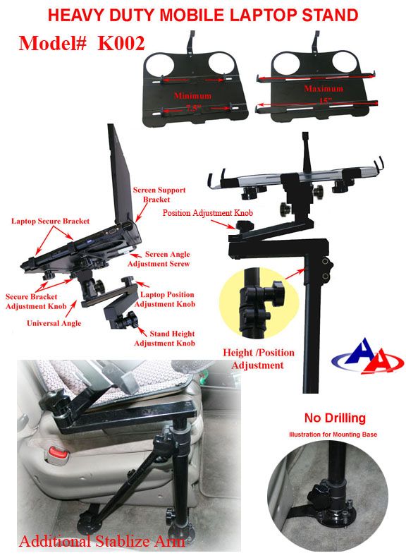 VIECHLE CAR TRUCK VAN SUV LAPTOP COMPUTER IPAD MOUNT STAND DESK  