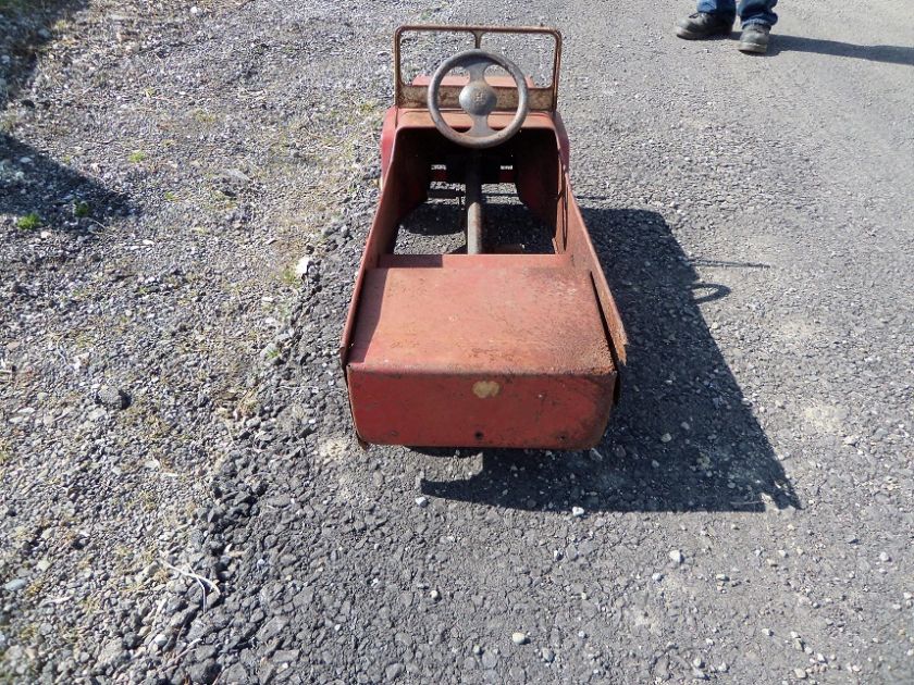 VINTAGE HAMILTON PEDAL CAR JEEP FIRETRUCK ALL ORIGINAL NO. 9 FIRE 