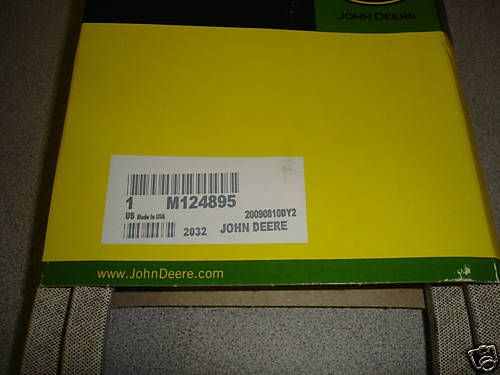 JOHN DEERE MOWER DECK BELT M124895 SCOTTS SABRE 42  