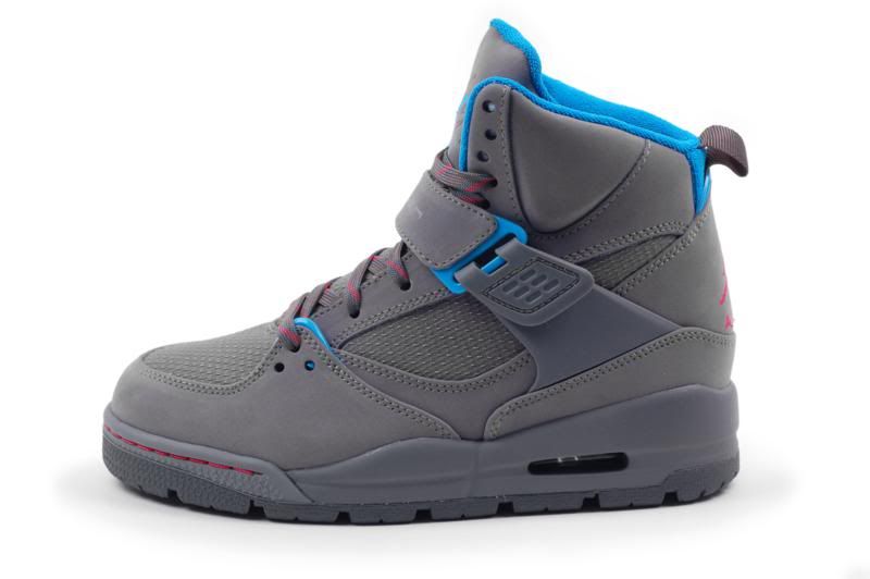 Jordan Kids Girls Flight 45 Trek (Gs) Cool Grey Blue Glow 467956 005 