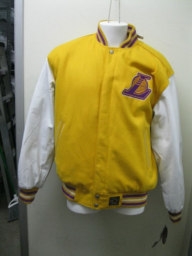   LA LAKERS LARGE REVERSIBLE LETTERMANS GIII JACKET 646125390611  