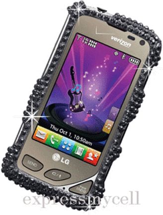 Case Cover LG Samba 8575 Chocolate Touch ~ BLING SKULL  