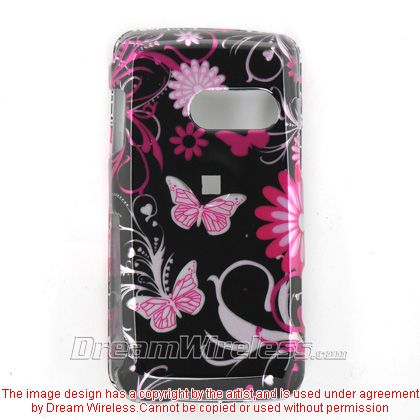 LG Rumor Touch LN510 Blue Zebra Hard Case Cover Phone