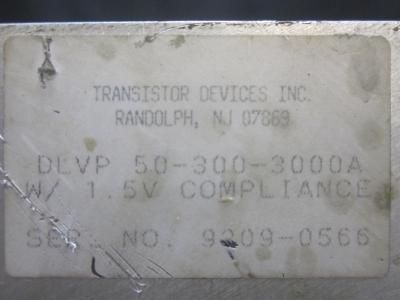 Transistor Devices INC. DLVP 50 300 3000A Dynaload  