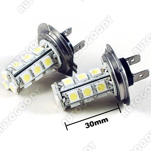 H7 LED Bulbs WHITE 18 SMD 5050 DRL Fog Light High Beam  