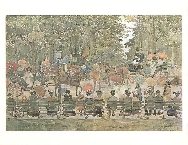 MAURICE PENDERGAST print CENTRAL PARK, 1901  