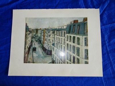 Vintage Maurice Utrillo Plate Three Rue de la Jonquiere  