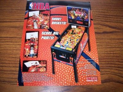 2009 STERN NBA PINBALL MACHINE FLYER BROCHURE MINT  