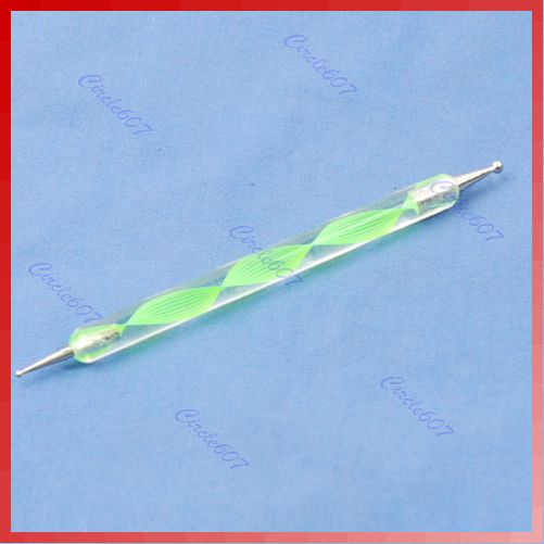 5x 2 Way Nail Art Tool Dotting Marbleizing Pen Manicure  