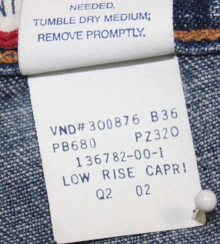 Old Navy Low Rise Capri sz 12 Womens Blue Jeans Denim Pants GI61 