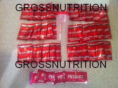 BSN NO XPLODE 2.0 ASSORTED FLAVORS W/FREE SHAKER CUP 30 SINGLE SERVING 