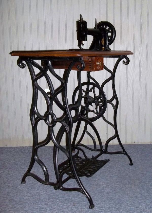 1873 Singer Treadle Base Sewing Machine w/accessories  Early Model 