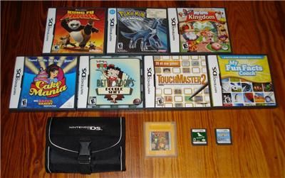   DS LOT (10) GAMES   POKEMON DONKEY KONG NINTEDOGS + FREE CASE   3DS XL