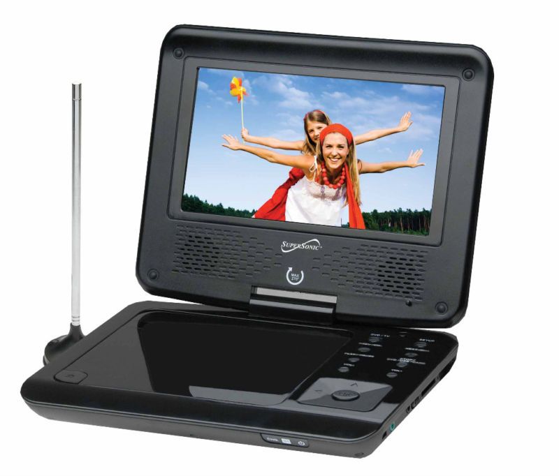 PORTABLE DVD PLAYER DIGITAL TV USB/SD CARD &SWIVEL  