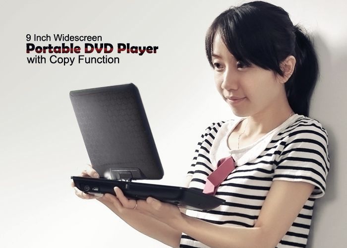 Portable DVD Player with 9 Inch Widescreen and Copy Function  