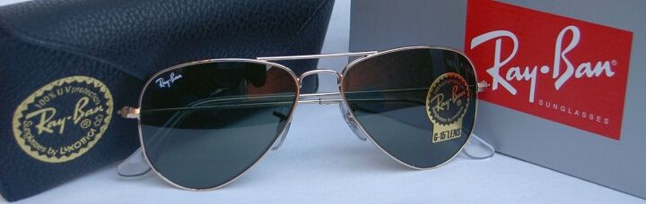 New RAY BAN Sunglasses AVIATOR SMALL METAL Gold RB 3044 L0207 52mm G 