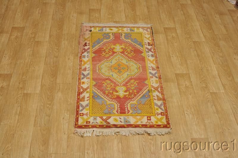 DECORATIVE ANTIQUE 3X6 YAHYALI TURKISH ORIENTAL AREA RUG WOOL CARPET 