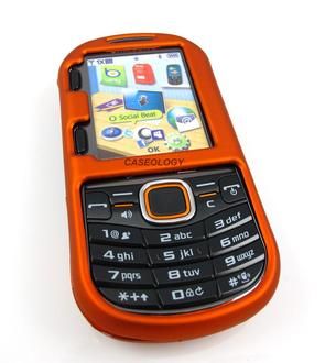 ORANGE RUBBERIZED HARD CASE COVER SAMSUNG INTENSITY 2  