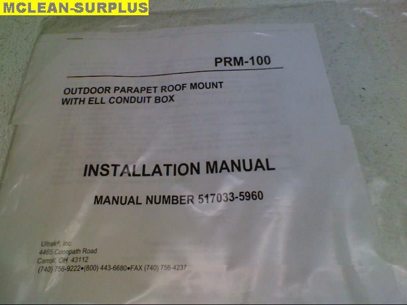 Ultrak PRM 100B Outdoor Parapet Roof Mount PRM 100 CCTV  