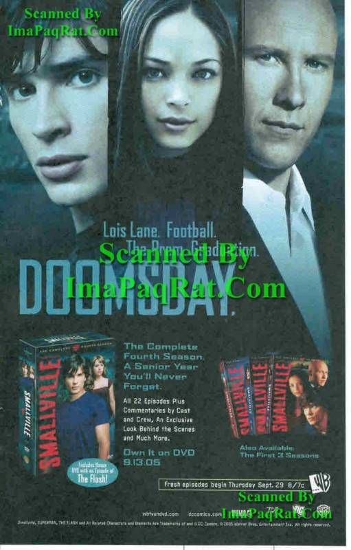 Smallville Clark Lana Lex 4th Season DVD Photo Print Ad  