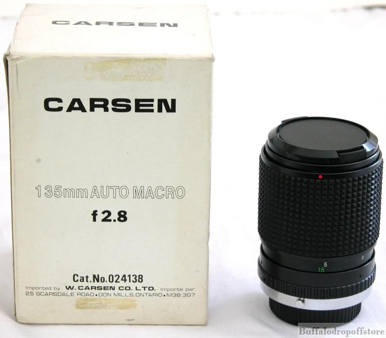 Carsen 12,8 135mm Multi Coated Macro Olympic SLR Lens  