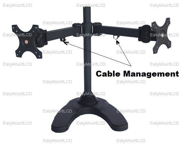 Dual/Two LCD Monitor Stand Free Standing   Up to 24  