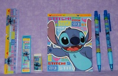 6pc Disney Stitch Stationary School Party Favor #6 Blue  