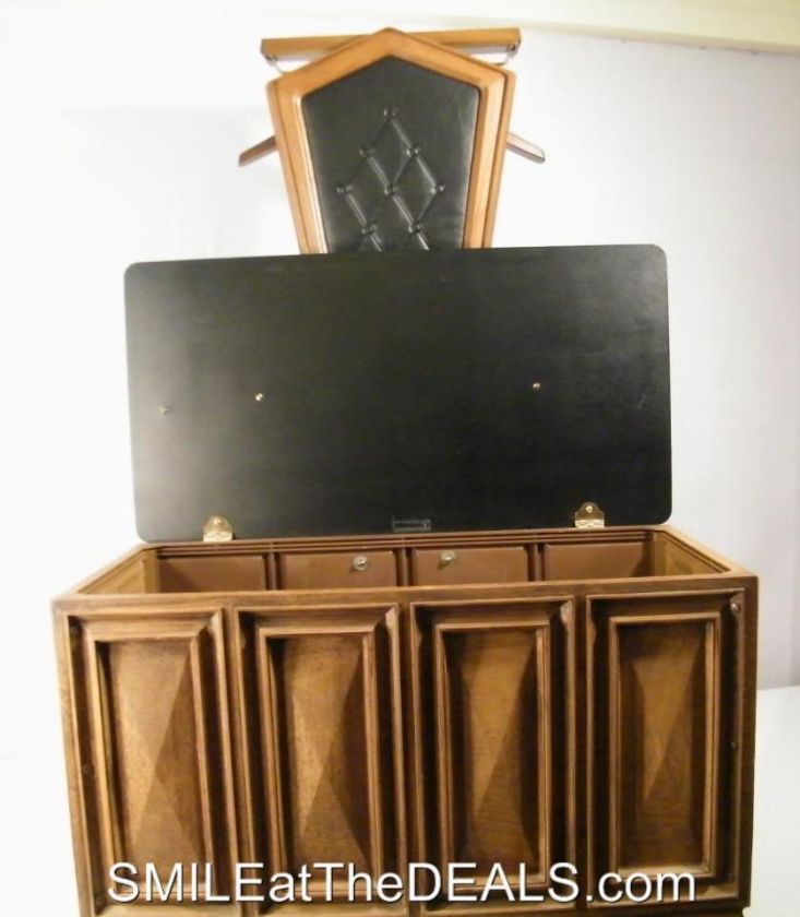   CENTURY MENS VALET BUTLER STAND w/ STORAGE CHEST EAMES DANISH  